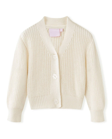 Cardigan pour enfants tricoté blanc neige 116 | Mobilier & Déco