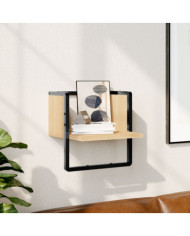 Étagère murale avec barre chêne sonoma 30x25x30 cm | Mobilier & Déco