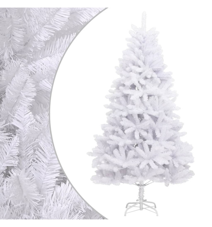 Sapin de Noël artificiel à charnières avec support blanc 240 cm | Mobilier & Déco