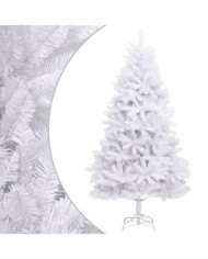 Sapin de Noël artificiel à charnières avec support blanc 240 cm | Mobilier & Déco