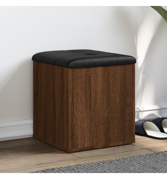 Banc de rangement chêne marron 42x42x45 cm bois d'ingénierie | Mobilier & Déco
