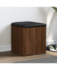 Banc de rangement chêne marron 42x42x45 cm bois d'ingénierie | Mobilier & Déco