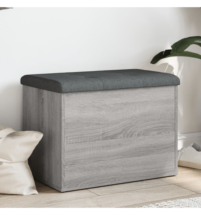 Banc de rangement sonoma gris 62x42x45 cm bois d'ingénierie | Mobilier & Déco