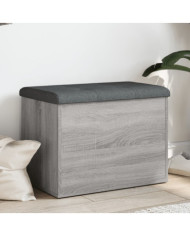 Banc de rangement sonoma gris 62x42x45 cm bois d'ingénierie | Mobilier & Déco