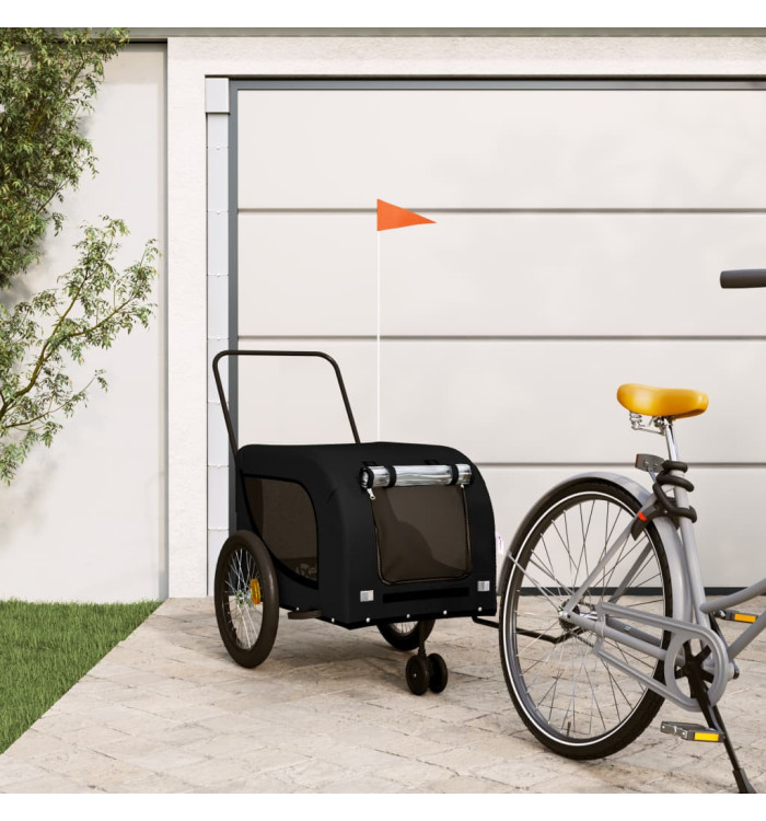 Remorque de vélo pour animaux de compagnie noir | Mobilier & Déco
