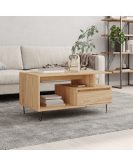 Table basse Chêne sonoma 90x49x45 cm Bois d'ingénierie | Mobilier & Déco