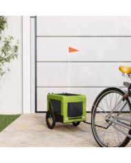 Remorque de vélo pour animaux de compagnie vert et noir | Mobilier & Déco
