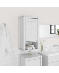 Armoire murale de salle de bain BERG blanc bois de pin massif | Mobilier & Déco