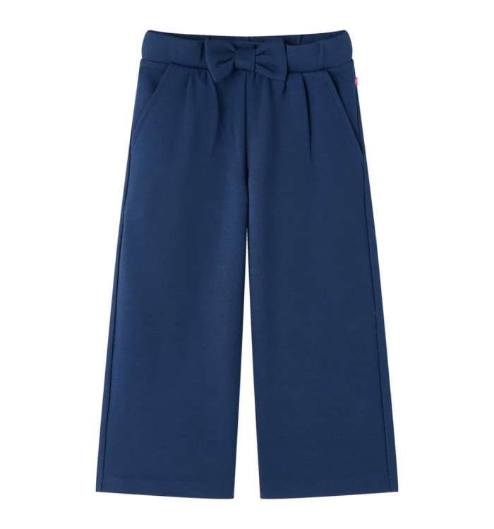 Pantalon à jambes larges pour enfants bleu marine 104 | Mobilier & Déco