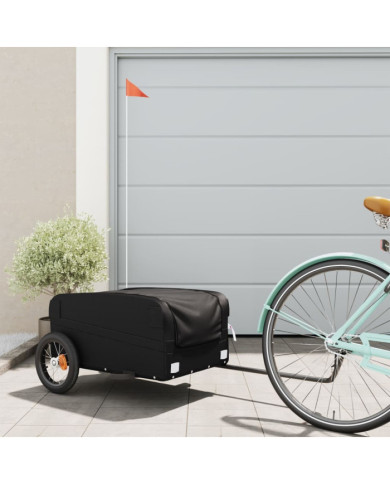 Remorque de vélo noir 30 kg fer | Mobilier & Déco