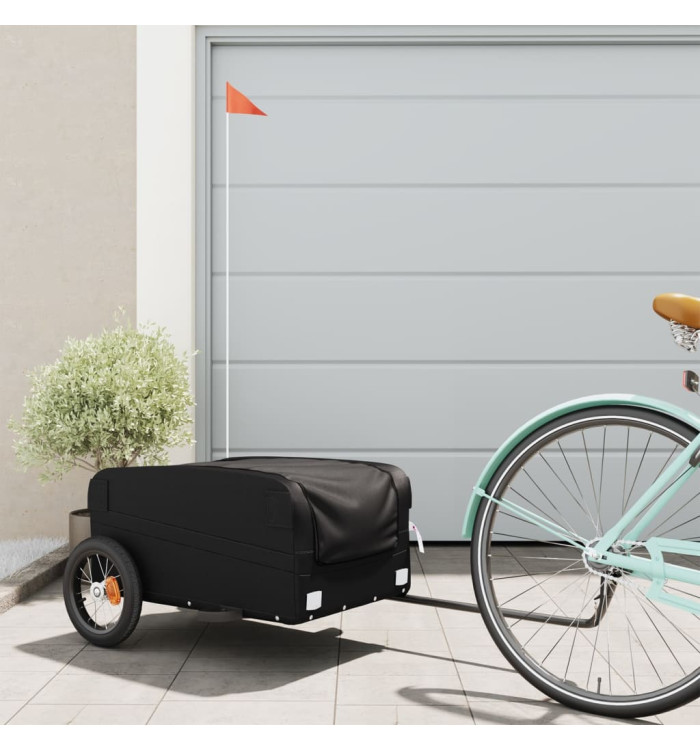 Remorque de vélo noir 30 kg fer | Mobilier & Déco