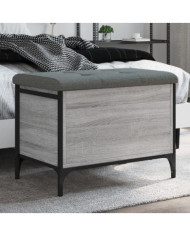 Banc de rangement sonoma gris 62x42x45 cm bois d'ingénierie | Mobilier & Déco