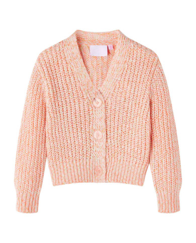 Cardigan pour enfants tricoté rose mélangé 104 | Mobilier & Déco