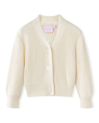 Cardigan pour enfants tricoté blanc neige 92 | Mobilier & Déco