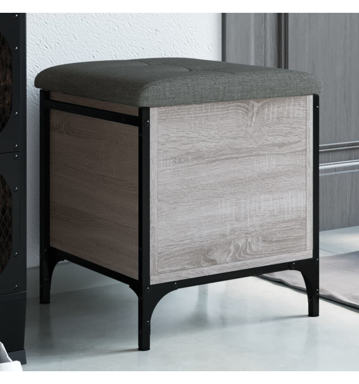 Banc de rangement sonoma gris 42x42x45 cm bois d'ingénierie | Mobilier & Déco