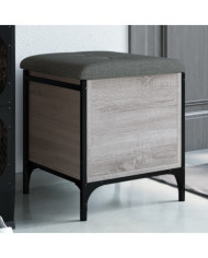 Banc de rangement sonoma gris 42x42x45 cm bois d'ingénierie | Mobilier & Déco