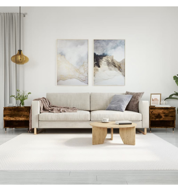Tables basses 2 pcs chêne fumé 50x46x50 cm bois d'ingénierie | Mobilier & Déco