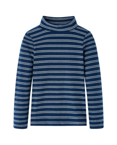 T-shirt enfants à manches longues bleu marine 116 | Mobilier & Déco