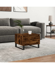 Table basse chêne fumé 50x46x35 cm bois d'ingénierie | Mobilier & Déco