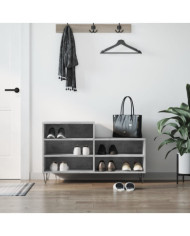 Armoire à chaussures Gris béton 102x36x60 cm Bois d'ingénierie | Mobilier & Déco