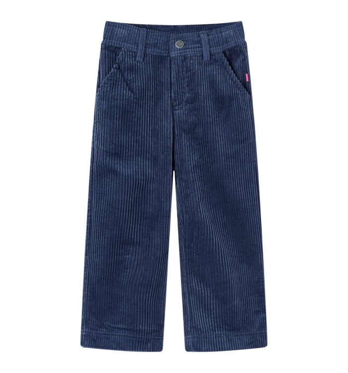 Pantalons pour enfants velours côtelé bleu marine 104 | Mobilier & Déco