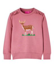 Sweatshirt pour enfants framboise 140 | Mobilier & Déco