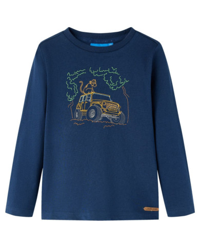 T-shirt enfants à manches longues bleu marine 92 | Mobilier & Déco