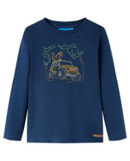 T-shirt enfants à manches longues bleu marine 92 | Mobilier & Déco
