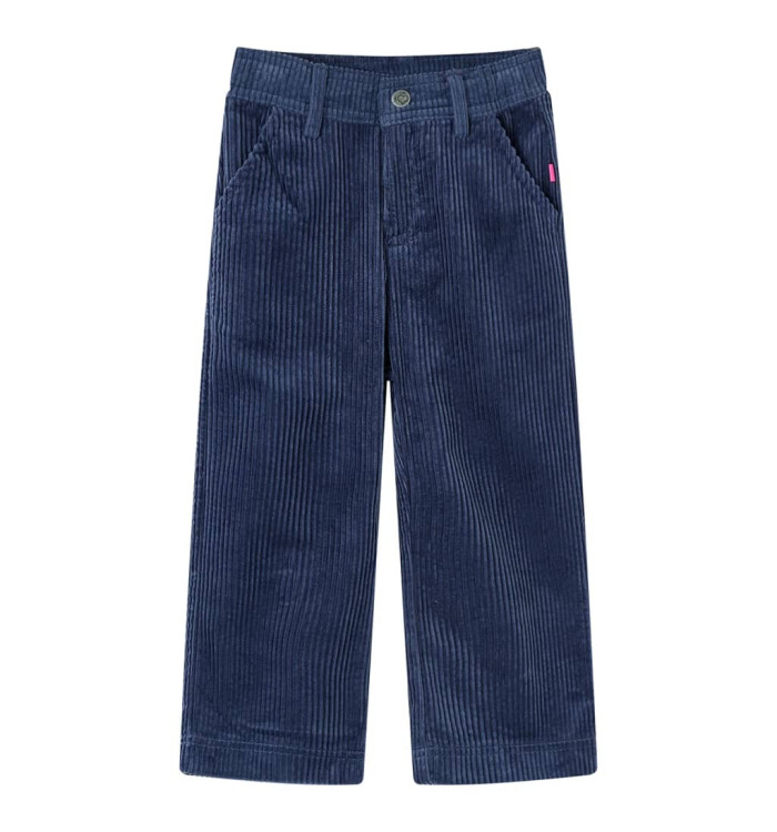 Pantalons pour enfants velours côtelé bleu marine 128 | Mobilier & Déco