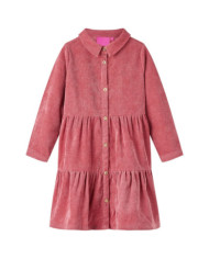 Robe enfants à manches longues velours côtelé rose ancien 104 | Mobilier & Déco