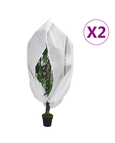 Housses de protection pour plantes avec fermeture éclair 2 pcs | Mobilier & Déco