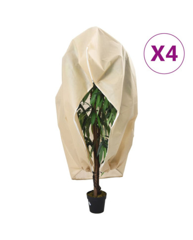 Housses de protection pour plantes avec fermeture éclair 4 pcs | Mobilier & Déco