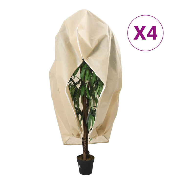 Housses de protection pour plantes avec fermeture éclair 4 pcs | Mobilier & Déco
