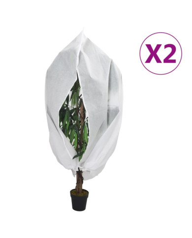 Housses de protection pour plantes avec fermeture éclair 2 pcs | Mobilier & Déco