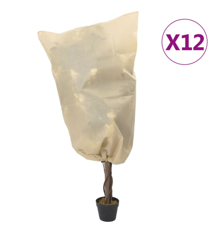 Housses de protection pour plantes avec cordon de serrage 12pcs | Mobilier & Déco