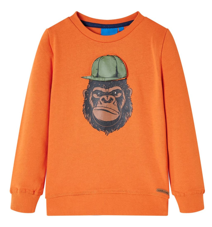 Sweatshirt pour enfants orange foncé 128 | Mobilier & Déco