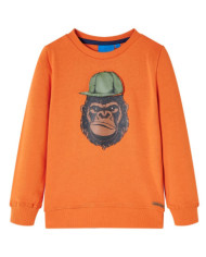 Sweatshirt pour enfants orange foncé 128 | Mobilier & Déco