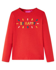 T-shirt enfants à manches longues rouge 116 | Mobilier & Déco