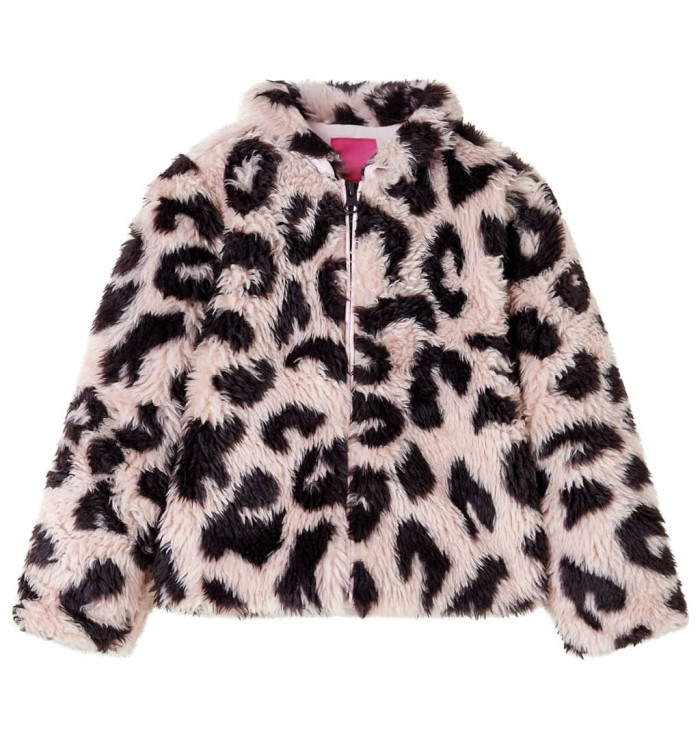 Manteau pour enfants fausse fourrure rose clair 116 | Mobilier & Déco