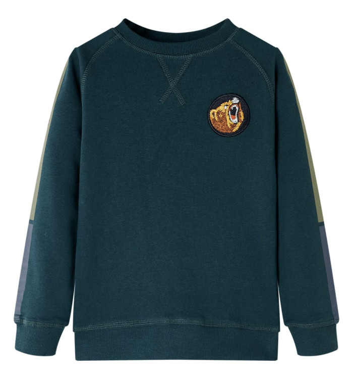 Sweat-shirt pour enfants vert mousse 92 | Mobilier & Déco