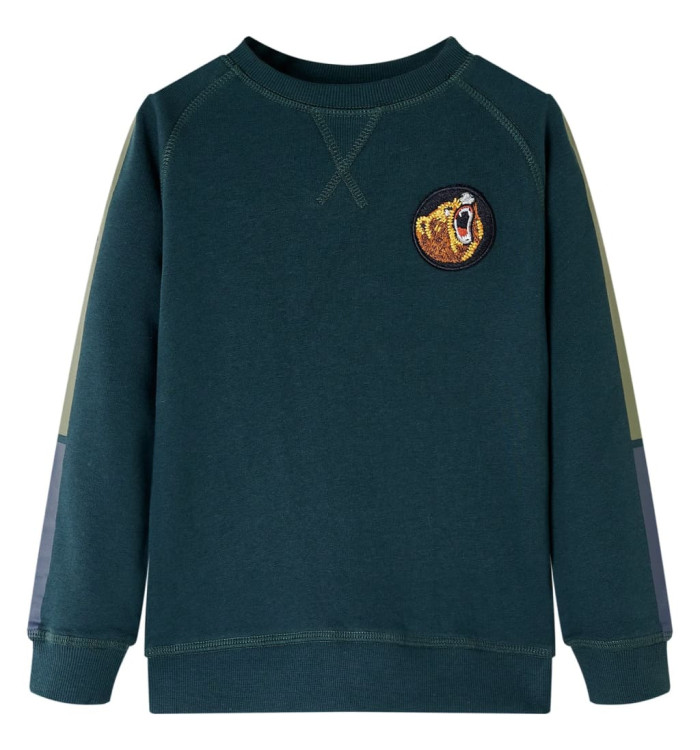 Sweat-shirt pour enfants vert mousse 116 | Mobilier & Déco