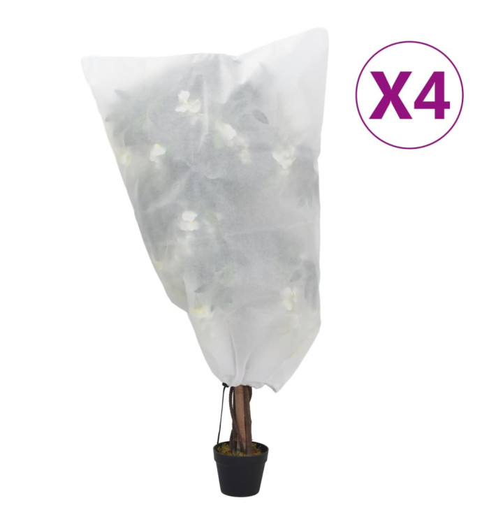 Housses de protection pour plantes avec cordon de serrage 4 pcs | Mobilier & Déco