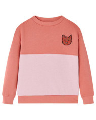 Sweat-shirt enfants bloc de couleurs rose 116 | Mobilier & Déco