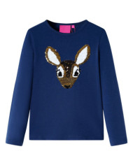 T-shirt enfants à manches longues bleu marine 92 | Mobilier & Déco