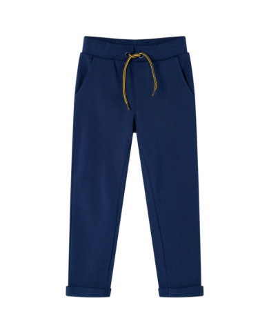 Pantalons pour enfants avec cordon de serrage bleu marine 128 | Mobilier & Déco