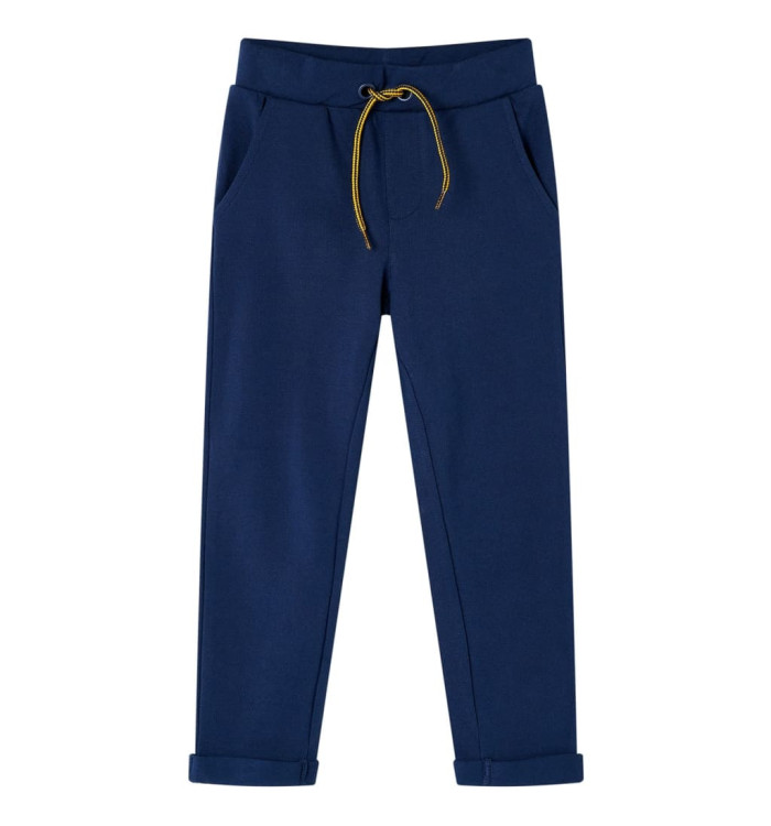 Pantalons pour enfants avec cordon de serrage bleu marine 128 | Mobilier & Déco