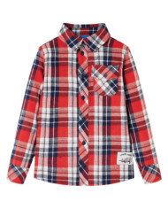 Chemise à carreaux pour enfants rouge et bleu marine 92 | Mobilier & Déco