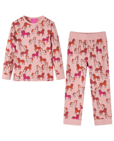Pyjamas enfants à manches longues rose clair 92 | Mobilier & Déco