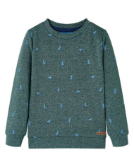 Sweatshirt pour enfants vert foncé mélange 104 | Mobilier & Déco