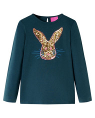 T-shirt enfants à manches longues vert foncé 116 | Mobilier & Déco